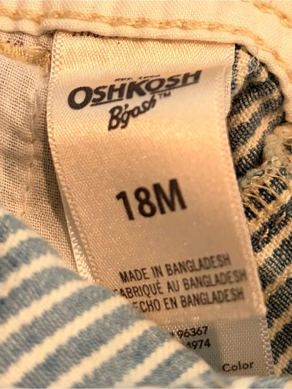 Two Overalls OshKosh Carter 12-18 months